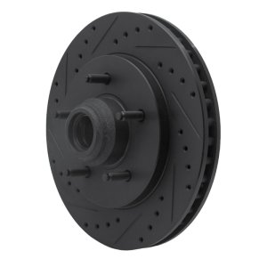 Ford Expedition Brake Rotor (1) - Front Left - R1 Concepts - Drilled & Slotted - Black - `97-`00